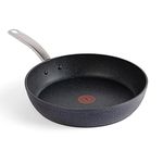 T-fal StoneShield 12" / 30cm Frypan, Non-Stick, Anti-Warp, Rock Texture, Dishwasher & Oven Safe, Easy to Clean