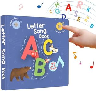 LEARNING BUGS Interactive Letter Song Book for 1 Year olds – 26 Alphabet Songs, Nursery Rhyme Tunes, ABC Recital for 2 Year olds, Sturdy Pages – Perfect Toy and Gift for Toddlers Ages 1-3