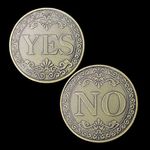 Yes No Challenge Coin Decision Make