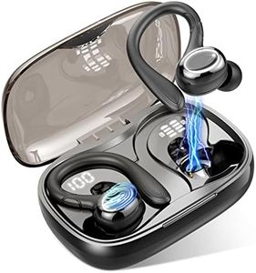 Cuffie Bluetooth Sport, Auricolari Bluetooth 5.3 con Gancio, 48H Cuffie Wireless Running con HD Microfono, Impermeabile IP7 Cuffiette per Correre, Stereo Hi-Fi, Cuffie In-Ear Cancellazione Rumore