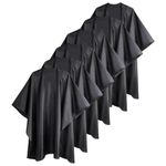 uniformer Waterproof Professional Salon Hair Cutting Apron Cape Barber Hairdressing Sheet - 59" x 51" Black (Pack of -6)