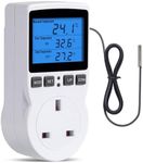 INKBIRD Thermostat Plug Socket, Digital Temperature Controller Timer Outlet, Timer Switch Plug with Sensor Probe Heating Cooling Mode for Reptile Greenhouse Home Fermentation