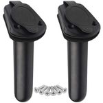 WMYCONGCONG 2 PCS Kayak Deck Plastic Flush Mount Fishing Boat Rod Holder with Cap Cover for Kayak Boat Canoe Fishing Accessories