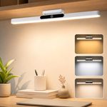 One94Store Rechargeable LED Cabinet Light – Wireless Under Cabinet Lighting with 3 Color Modes, 1200mAh Battery, Touch Control & Magnetic Mount for Kitchen, Wardrobe & Bedroom, White