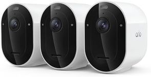 Arlo Pro Security Camera 2K HDR (6th Gen, 2025 Release) - Wireless Outdoor Camera, Rechargeable Removeable Battery, Event Captions, Emergency Response, 1-Month Trial of Secure Plan, 3 Cam, White