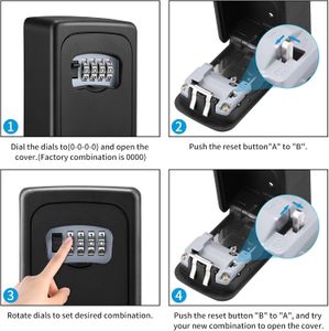 CDC DIGI 4-Digit Wall Mounted Key Lock Box – Waterproof Outdoor Safe