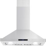 Efficient Range Hood 400CFM for Ductless Wall 30 inch with 2m Duct, Control, Timer, Ducted Convertible Stove