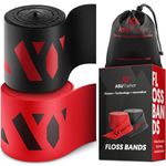ASU Trainer Pro-Grade Muscle Floss Bands Set of 2 Compression Bands, Extra Durable Mobility Bands, Knee Tack & Floss Strap, Boosted Circulation, Reduced Soreness, Improved Stretching .05” & .06” Thick