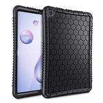 Fintie Silicone Case for Samsung Galaxy Tab A 8.4 2020 Model SM-T307, Honey Comb Series Kids Friendly Light Weight Shock Proof Protective Cover, Black