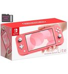 Newest Nintendo Switch Lite Game Console Bundle with 64GB Mazepoly Micro SD Card, 5.5" Touchscreen Display, Built-in Plus Control Pad, Coral