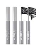 Waterproof Black Metal Mascara, Judy 3D Curling Eyelash Iron Mascara, Hypoallergenic Steel Tube Mascara, Washable Extra Slim Metal Mascara Primer, Lengthening Long-Lasting Smudge-proof No Flaking(2PC)