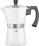 Zulay Premium Moka Pot Espresso - Leak-Proof Stovetop Espresso Maker - Perfect for Authentic Cuban & Italian Style Espresso - Makes 12 Espresso Cups - White