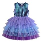 VIKITA Girls Dresses Mermaid Princess Tulle Party Wedding Dress SH4599 5-6 Years