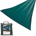 1x Green 3.6m x 3.6m x 3.6m Triangle Sun Shade Sail Outdoor Garden Patio Canopy Sunscreen Water Resistant Shelter - 98% UV Protection by Harbour Housewares