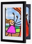 Child Artwork Frame - Display Cabinet Frames and Stores Your Child's Masterpieces - 8.5 x 11 (Black)