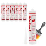 Paintable White BioSeal Acrylic Latex Silicone Caulk -PAINTABLE- Silicone Caulk 10.1oz Tube (Pack of 6)