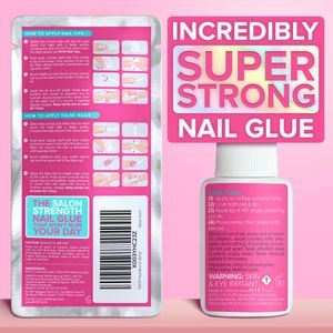 NYK1 NailBond Extra Strong Nail Glue 8ml – Brush-On for Press On, Tips & Acrylics