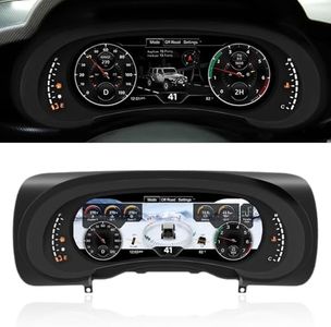 Digital Instrument Cluster for Jeep Wrangler JK 2007-2010, 12.3" 1920x720 Upgraded HD Screen Car Speedometer with 2s Fast Boot, Plug & Play, Non-Destructive Install, OTA Upgrade