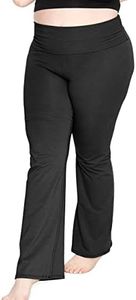 Women's Foldover Yoga Pants Black 6X