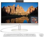 HP 23.8 inch All-in-One Desktop PC, FHD Display, AMD Ryzen 3 7320U, 8 GB RAM, 256 GB SSD, AMD Radeon Graphics, Windows 11 Home, 24-cr0009