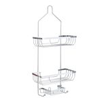 Zupa Stainless Steel 3 Tier Shower Caddies Small | Multiple Compartments |Drainage Design|Rust-Proof Finish|Bathroom Shelf/Kitchen Shelf Hanger/Soap Dish/Bathroom Accessories 25.5 X 11 x 57 CM(Silver)