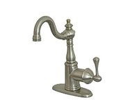 Kingston Brass KS7498BL English Vintage Bar Faucet with Cover Plate, Satin Nickel