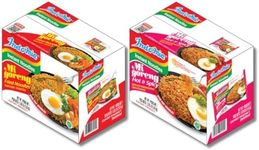 Indomie Mi Goreng Instant Stir Fry Noodles, Halal Certified, 30 Original & 30 Hot and Spicy Flavor (Pack of 60)