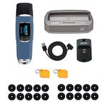 Guard Tour Patrol System with Download Station, Guard Patrol Checkpoint Tour Wand Reader for Security Patroling, 2.4G Long-Range Read, Free Cloud Software, 20pcs Checkpoint