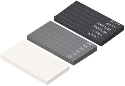 PATIKIL Bastoncini Carbone Compresso Set 3 Tipo Arte Forniture Schizzo Quadrato Bastoncino per Artista Disegno Schizzo Ombreggiatura Pittura Nero Bianco