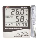 Rytee Sales HTC Instrument 288-ATH Digital Indoor Outdoor Hygro Thermometer with Clock (Multicolour)