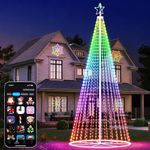 Curoee Christmas Light Show Set, 20ft Prelit Christmas Tree, Smart Snowflake Lights, LED Christmas Lights App Control & Music Sync for Party Wedding Christmas Decorations Gifts