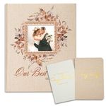 Vienrose Wedding Guest Book Set with 2 Vow Books and A Guest Book,Sign-in Book Personalized Linen Guestbook Polaroid Guest Book Wedding Reception Registry Book