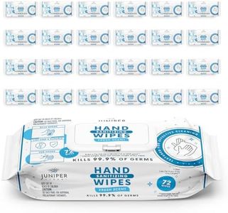 Juniper CLEAN, 24 Pack Hand Sanitizing Wipes, 1728 Count Disposable Hand Sanitizer Wipes, Fresh Scent, Lint Free & Durable