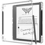 Miimall Compatible for Kindle Scribe 2022 Case Cover with Pen Holder, Soft TPU Ultra-Thin Cover with Pen Holder All-Around Protection Clear Cover Case for Kindle Scribe 10.2" (2022 Release)