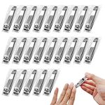 Individually Wrapped Nail Clippers Stainless Steel Fingernail Clippers Bulk, Sturdy Toenail Clippers Thick Nail Tip Cutter Trimmer for Homeless/Men and Women/Hotel 6.8cm X 1.2cm (Set of 50)