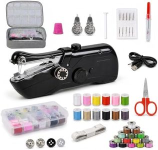 Handheld Sewing Machine with Storage Bag & 42-Piece Sewing Kit, Portable Mini Sewing Machine for Beginners, Dual Power (Battery & USB), Electric Hand Stitching Machine for Home, Travel, DIY Clothes