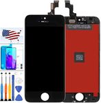 Screen for iPhone 5s/SE 2016 Screen Replacement A1453 A1457 A1518 A1528 A1530 A1533 Screen Replacement 4inch Digitizer LCD Touch Display Assembly +Repair Tools (Not Fit SE 2021/2022) (Black)