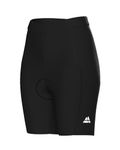 DANISH ENDURANCE Padded Cycling Shorts, High Waisted, Mountain Bike Gear, for Women, Black/Black, M