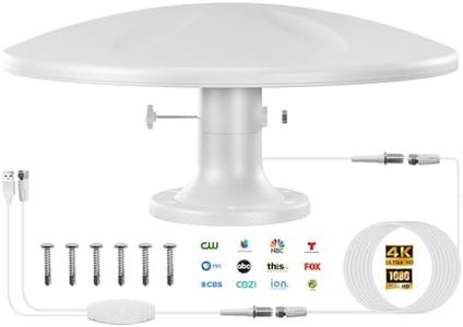 High Gain Caravan Tv Aerial with Signal Amplifier for Outdoor Hd Tv, Freeview Campervan Tv Aerial Antenna Waterproof, Easy To Install - Perfect for Motorhome, Rv Trailer, Truck, Car, Boat