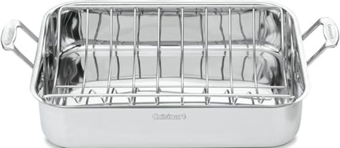 Cuisinart Chef's Classic Stainless 16-Inch Rectangular Roaster with Rack, 7117-16UR