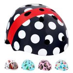 Hornit LIDS Kids Helmet | Kids Bike Helmet | Bike, Skateboard, Skating & Scooter Helmet | BMX Helmet Kids | Toddler Bike Helmet | CPSC Certified | Fully adjustable | Rear Light | (Medium, Polka Dot)