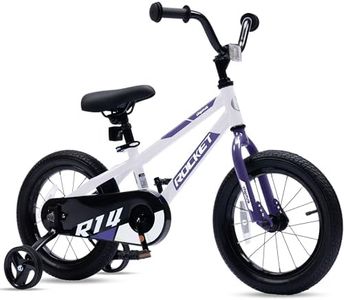 RoyalBaby Rocket Kids Bike Toddlers 12 14 16 18 Inch Wheel Bicycle Beginners Boys Girls Ages 3-4 Years with Training Wheel, White