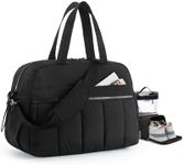 BAGSMART Duffle Bag for Travel, Lightweight Carry on Weekender Duffel with TSA Toiletry Bag, Water Resistant Overnight Travel, Black