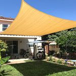 10ft×10ft Sun Shade Sail, Outdoor Rectangle Sun Sail Shade with 4 Ropes, Pergola Canopy, 95% UV Block, for Patio, Garden, Backyard, Lawn and Swimming Pool