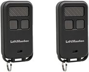 LiftMaster 890MAX Mini Key Chain Garage Door Opener Remote 2pk, Black with Grey Buttons