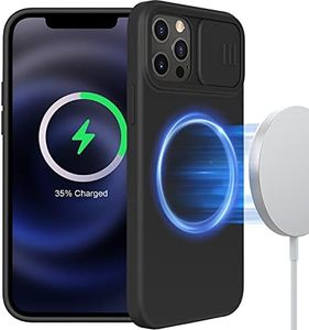 Nillkin for iPhone 12 Pro Max Case with Camera Cover [Compatible with MagSafe] Liquid Silicone Thin Shckproof Phone Case for iPhone 12 Pro Max Case 6.7'' Black