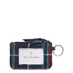 Vera Bradley Women's Cotton Zip Id Case Wallet, Tartan Plaid - Recycled Cotton, One Size