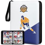 Hockey Card Binder with Sleeves, 900 Pockets 3-Ring Metal card Holder Protectors Albums, Card Storage Organizer Case Compatible with upper deck Trading Card, Sport, Football, Baseball, TCG Cards