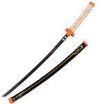 ACTASITEMS Japanese Anime Cosplay Prop Katana Wooden Sword - 104cm, Katana -Kochou Shinobu black