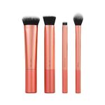 Real Techniques Face Base Makeup Brush Kit, For Concealer, Foundation, & Contour, Works With Liquid, Cream & Powder Products, For Blending & Buffing, Makeup Brush Set for Sculpting, 4 Piece Set